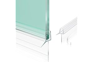AquivaCoast 2-Pack Frameless Shower Door Bottom Seal (1/4" X 39") Clear Glass Seal Strip Shower Door Sweep - Stop Shower Leaks