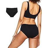 Subset Women's Organic Cotton Mid-Rise Brief, All Day Comfort, Natural Knickey Undies, Breathable Underwear for All
