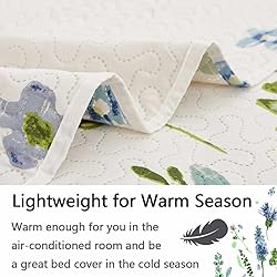 Lightweight Thin Multicolor Botanical Bedspread