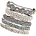 Ondder 5 Pieces Rhinestone Beads Elastic Headband Handmade Crystal Beads Hairbands Hair Accessories For Women