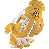 Black Stallion (97SW Versatile Grain Cowhide Palm Drivers Glove with Reinforced Palm for Enhanced Protection, Elastic Wrist Band, Kevlar Stitching, Large