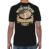 Winchester Official Men's American Deer Skull Graphic Short Sleeve Cotton T-Shirt (Regular, Big and Tall Size)