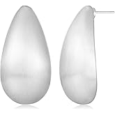 MUYAN Gold Silver Chunky Earrings for Women Lightweight Teardrop Earrings Fashion Jewelry