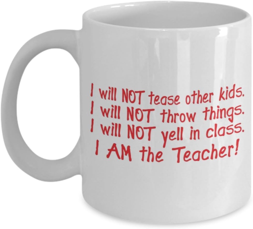 Funny Teacher Mug I AM The Teacher Kitchen & Dining