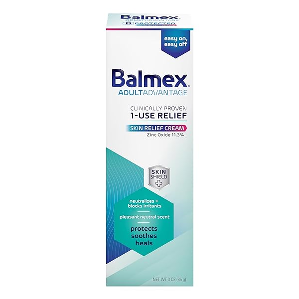 BALMEX ADULTADVANTAGE BPROTECTED SKIN RELIEF CREAM, WITH SKINSHIELD TECHNOLOGY, 3 OUNCE