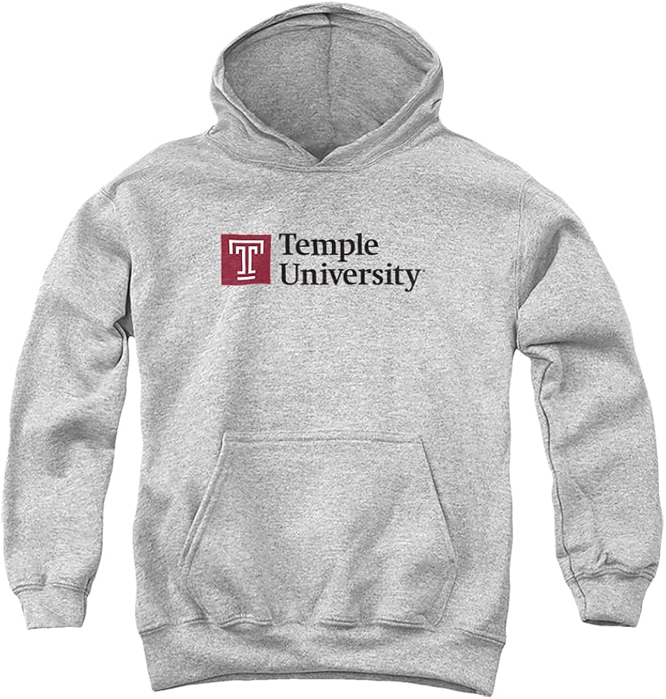 Temple University Official One Color Logo Unisex Youth Pull