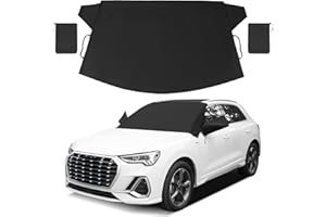 KAHLHAK Windshield Cover for Ice and Snow | Durable 600D Oxford Fabric Frost Windshield Cover for Car, SUV, Van, Trucks Car | Window Covers with Side Mirror Cover | Winter Waterproof Protects Cover 69x42in