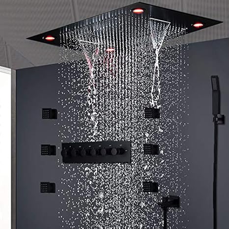 Amazon Com Boyishengshi Modern Matte Shower Black Concealed