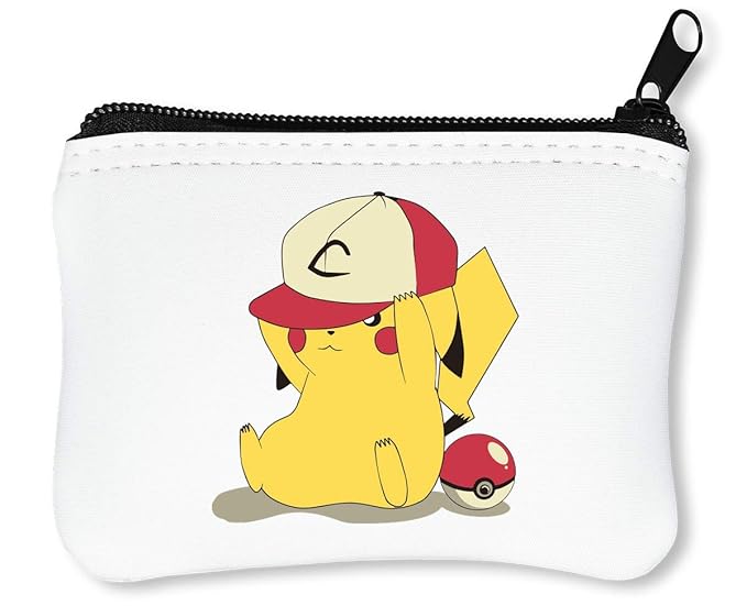 Pokemon Pikachu Dope Cap Hat Reißverschluss-Geldbörse Brieftasche Geldbörse
