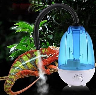 SHOH Reptilien-Luftbefeuchter, Super-Nebel-Luftbefeuchter, 4 L Wassertank, Geräuscharme, Kühle Nebelmaschine, Automatisches Flameout-Design, Für Eidechsen-Chamäleon-Schlangen-Terrarium, 10-35 W