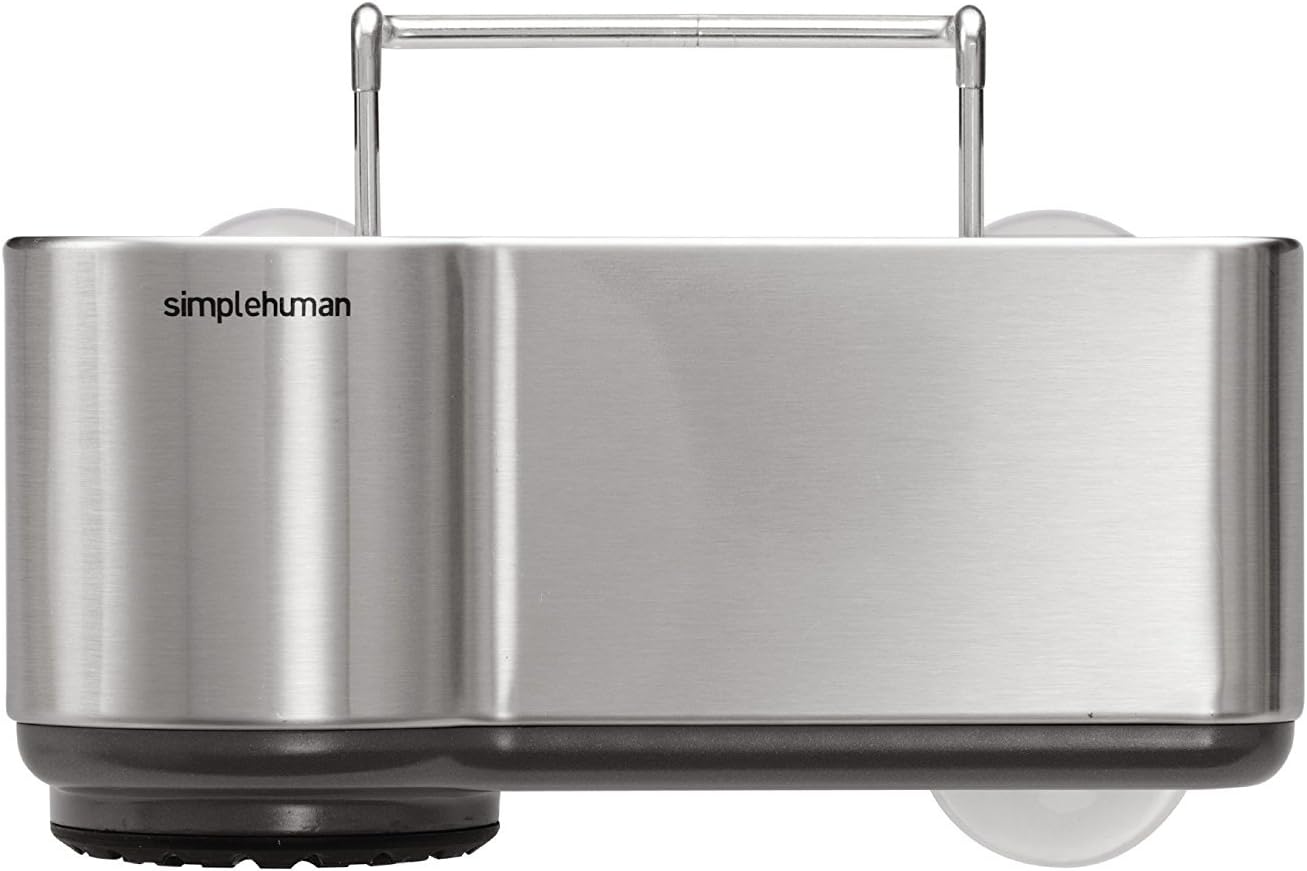 simplehuman Sink Caddy with Suction Cup, Brushed Stainless Steel: Home & Kitchen
