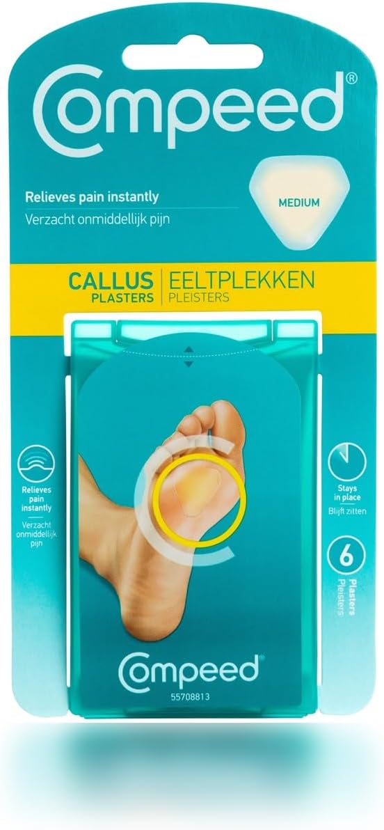Compeed Hardness Medium 6 Pack Turquoise 932 Med Hydrocolloid Dressing
