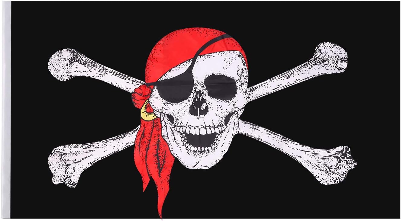 海賊旗 コスプレ小物 バナー 頭蓋骨 髑髏 カッコイイ パイレーツ カリビアン 道具 ドクロ旗 装飾 ハロウィン パーティー 文化祭 学園祭 イベント デコレーション フラッグ 特大サイズ コスプレ 仮装 通販 Amazon