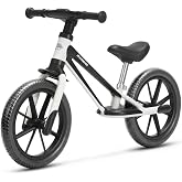 Montasen Toddler Balance Bike 2 Year Old,Lightweight Kids Bike for 18 Months to 4 Year Old with No-Pedal Double Frame &amp; Adjustable Seat, No Sharp Points Design, Birthday Gift for Boys Girls