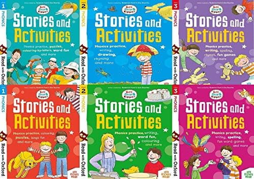 Read With Oxford Biff, Chip and Kipper Stories and Activties (Stage 1 To 3) 6 Books Collection Set