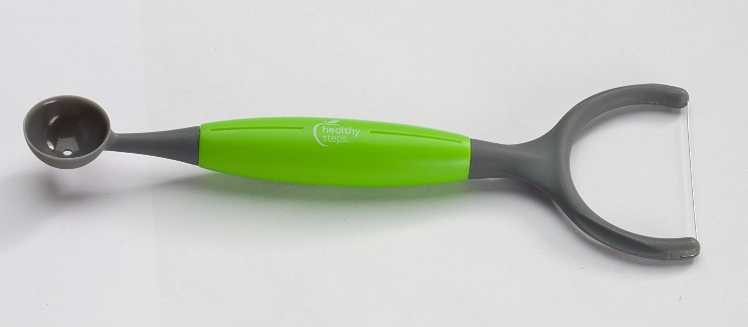 Jokari 229964 - Melon Tool Multi-Use - Easily Removes Rinds, Slices and Makes Melon Balls - Black