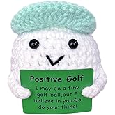 YJREW Golf Gifts for Men,Funny Positive Golf Ball Crochet Gag Gift,Emotional Support Presents for Men Women Golfers Dads Mom Fathers Day Christmas Halloween Golf Party Gifts Birthday Stuff