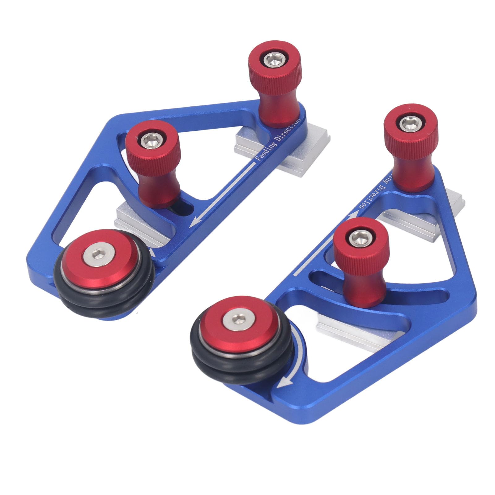Bearing Roller Feeder, 2Pcs Aluminum Alloy Table Saw Feeding Guide, Bearing Roller Feather Boards, Pressing Feeder Guider for Tablesaw Woodworking