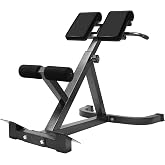 SUCXDZQ Roman Chair Back Extension Machine, Height &amp; Angle Adjustable | 245 lb Capacity, Carbon Steel Frame, Split Support Pads, Leg Rollers, Home Gym
