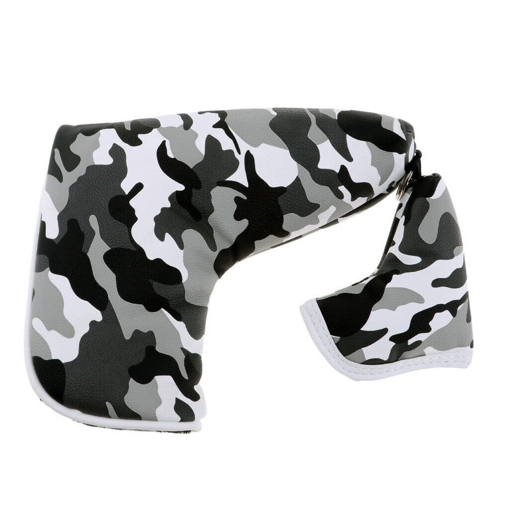 Photo 1 of SEACLOUD Golf Blade Putter Cover Head Camouflage Pattern Headcover Protection with Magnetic Closure Headcovers Gray