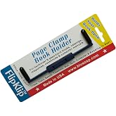 FlipKlip Portable Book Page Holder for Hands Free Reading in Bed, on the Go - Works on Hardcovers, Paperbacks, Magazines, Piano and Recipe Books