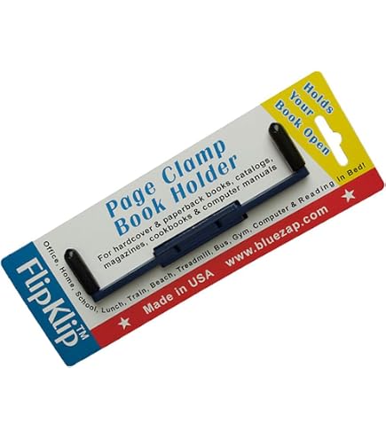 Amazon.com: FlipKlip Portable Book Page Holder for Hands Free