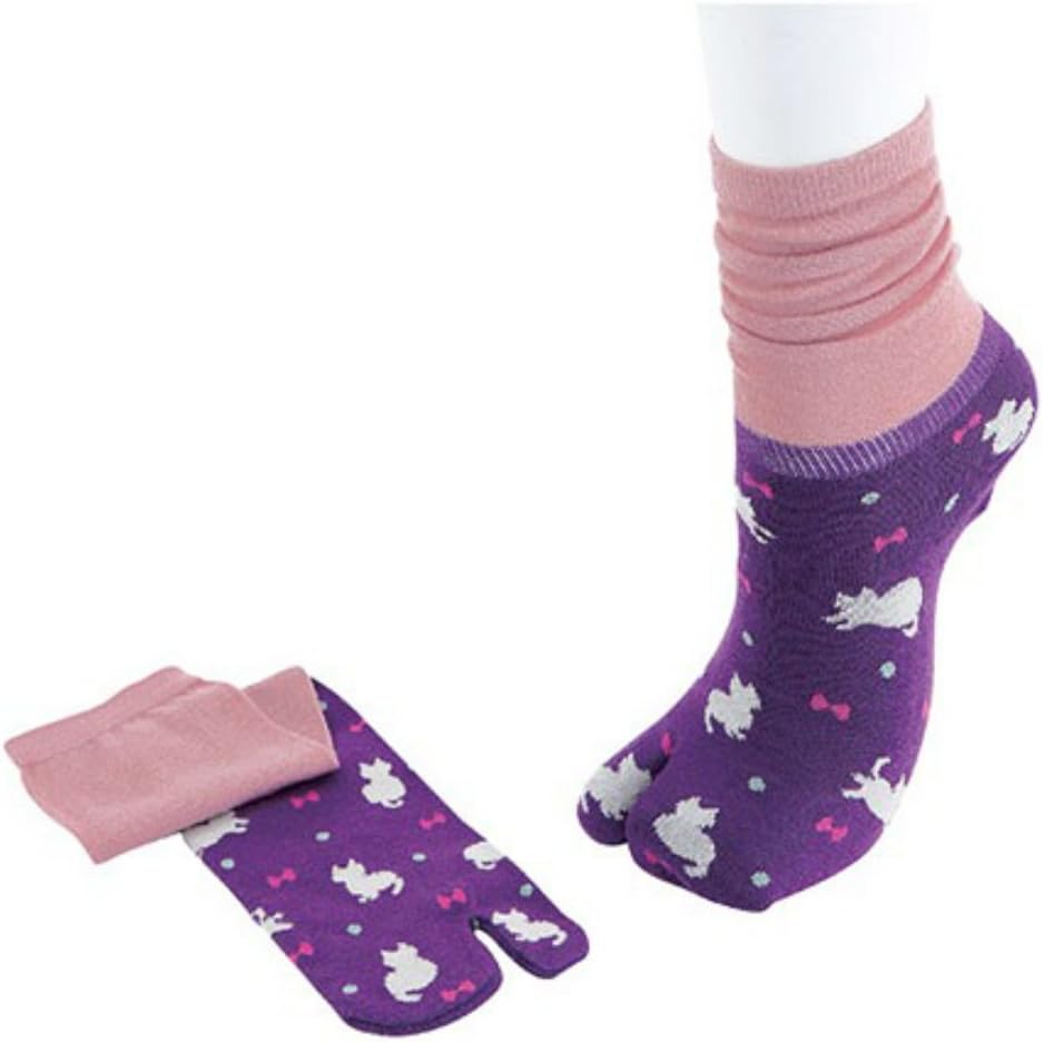 Toe Socks Tabi Socks Cats and Ribbons