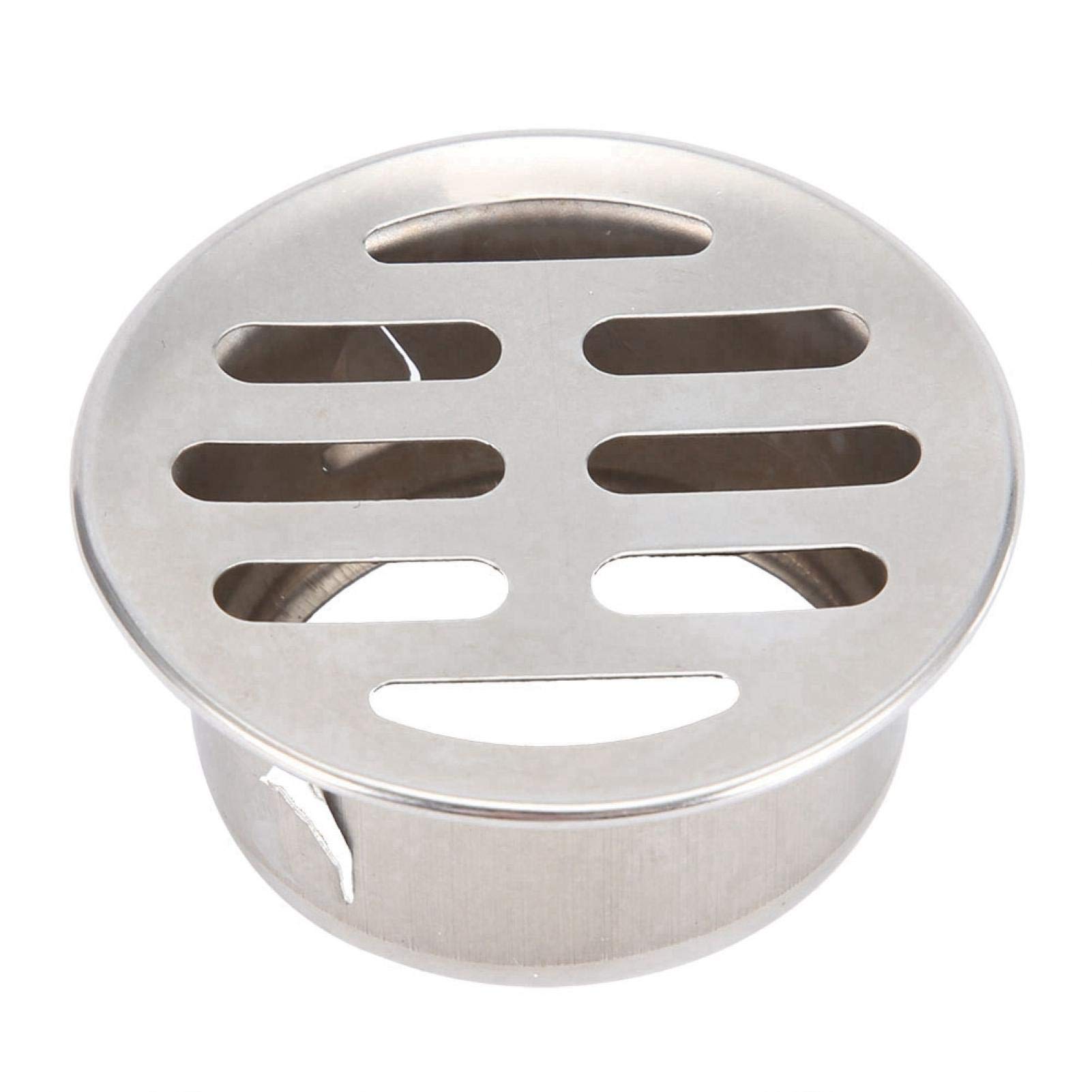 Shower Drain Cover, Kitchen Sink Drain Catcher Not Easy to Rust Shower Drain Strainer, Stainless Steel Basement for Outdoor(50 Flat Mouth)