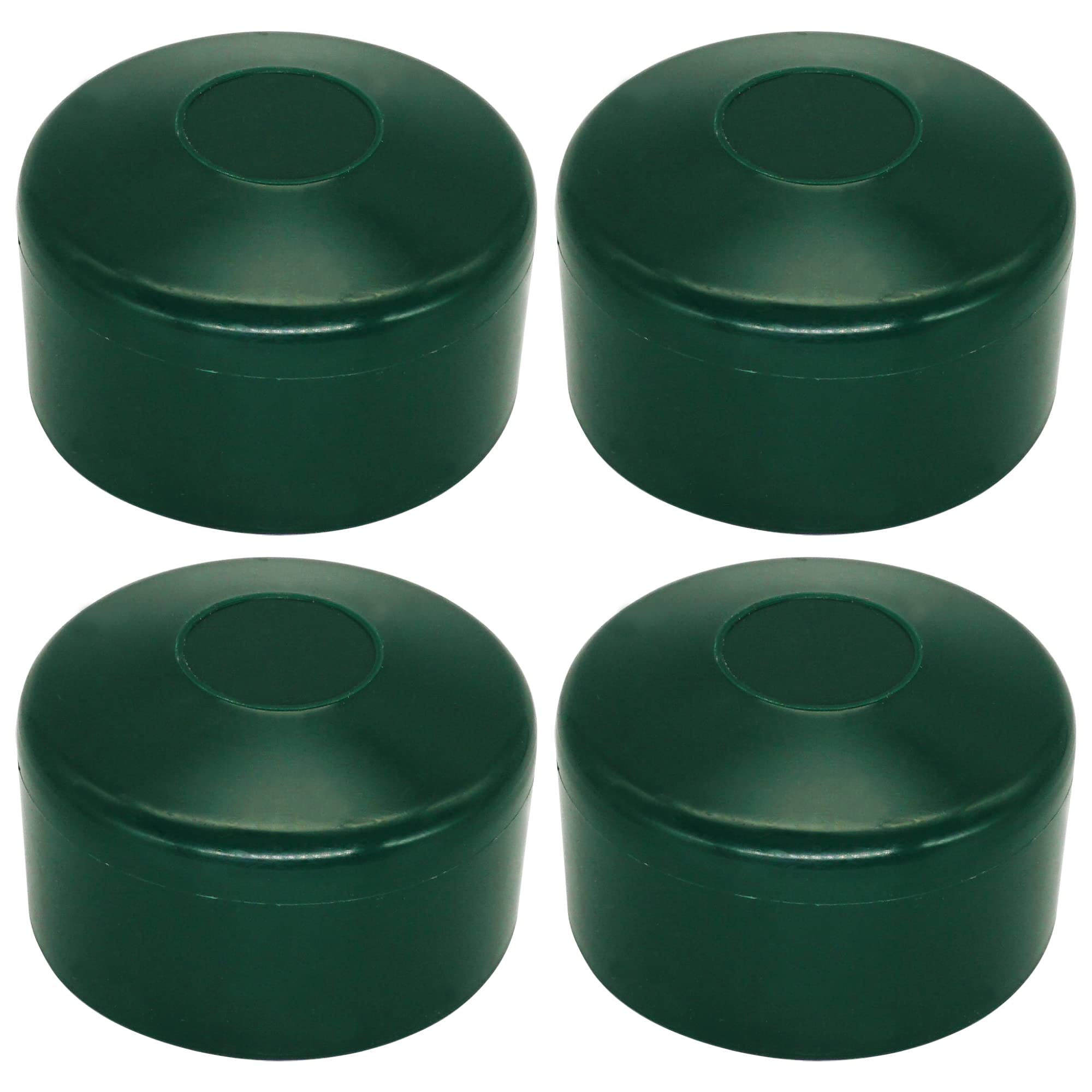 SKIR'CO (4 pcs) Fence Post Caps, Round 60 mm Green Plastic Caps for Round Fence Posts, Fence Post Covers, Moss Green RAL 6005