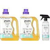 Zum by Indigo Wild Laundry &amp; Home Cleaning Bundle &ndash; Sea Salt &ndash; Plant-Based Liquid Laundry Soap (64 fl oz, 2 Pack) + Natural All-Purpose Surface Cleaner (16 fl oz)