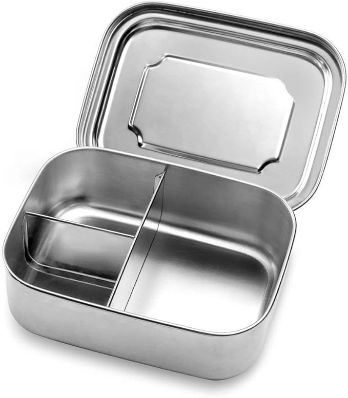 Stainless Steel Food Storage Container Three Section Design Perfect for Healthy