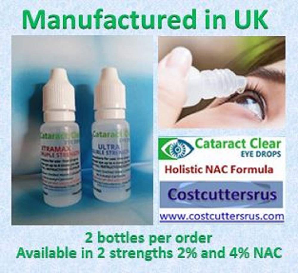 2 x 10ml (0.35 Fl oz) Bottles of The Strongest & Best Cataract Treating