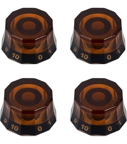 Paar GUILD Gitarrenknöpfe 1 Volume & 1 Tone Goldene Einsätze