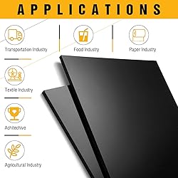 Frienda 2 Pcs 1/4" Thick, 24" x 48" Black HDPE