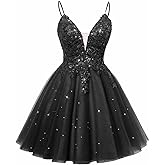 Tulle Homecoming Dresses for Teens Sparkly Lace Sequin Short Prom Dress Sweet 16 DAMA Quinceanera Dress HOCO Dress