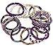 Wigspedia Handmade Crochet Glass Seed Bead Nepal Boho Bracelet - Wholesale Purple Scheme (12 Pieces Nepal Bracelets)