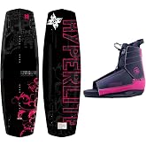Mystique New Hyperlite Women's Wakeboard Package &amp; Mystique Bindings Fits Boot Sizes 6-11! 135 cm
