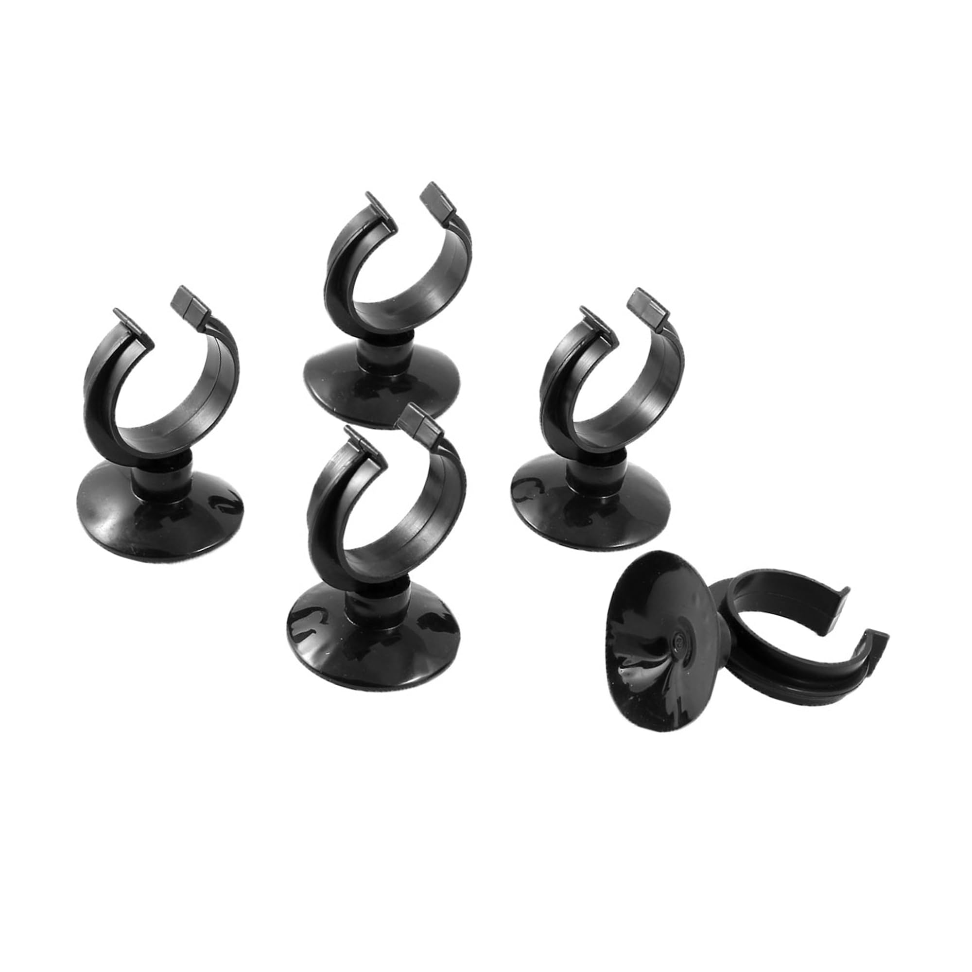 CAPASTEC Aquarium Heater Clips, Aquarium Heater Suction Suckers for Fish Tanks, (Black 5pcs)