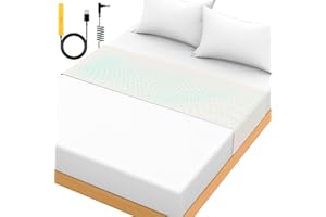 TWK Grounding Mat for Bed 90% Organic Cotton+10% Pure Silver Fiber, Grounding Fitted Sheets for All Mattress Sizes, with Static grounding Cord and Test Pen (White, 105.2 * 23.5 inch)