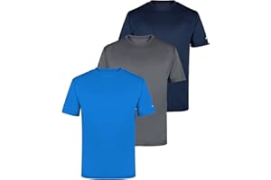 TEX2FIT Multi Pack Men's T Shirts Short Sleeve Quick Dry Workout Gym Shirts for Men