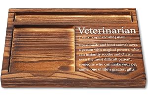 CWGOTC Veterinarian Gifts for Women, Wooden Sticky Note Pad Holder Office Decor, Vet Appreciation Gifts for Animal Doctor, Birthday & Graduation Gifts for Veterinarians, Desk Organizer Gift Idea YCB63