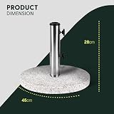KEPLIN Parasol Base Stand 9kg Granite 45mm Pole Weather Resistant view 2