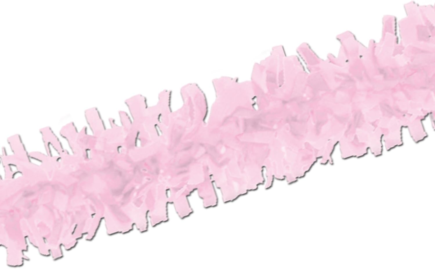 Beistle 55599-P Pink Tissue Festooning Garland - 1 Pc