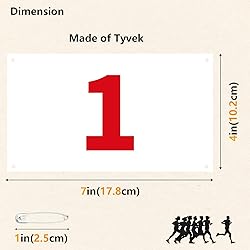 UISKOOPW Tyvek Race Bibs Running Numbers Bibs with