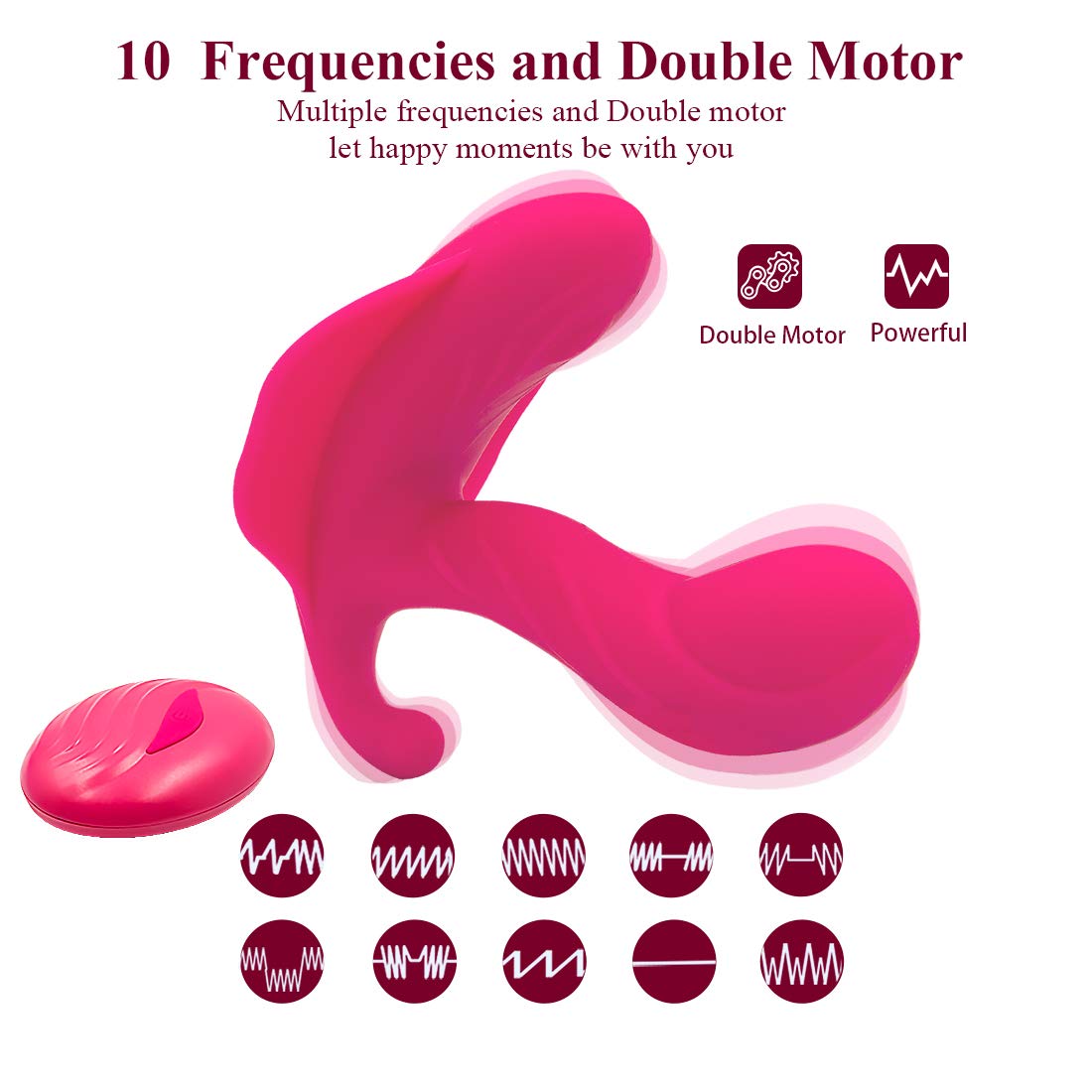 Wearable Vibrators Wireless USB Charging Remote Control Clitoral G spot Butterfly Massager Vibrating Panties Smart Heating 10 Vibration Flirting Dildo Sex Toy Adult Toys for Women Couple Female