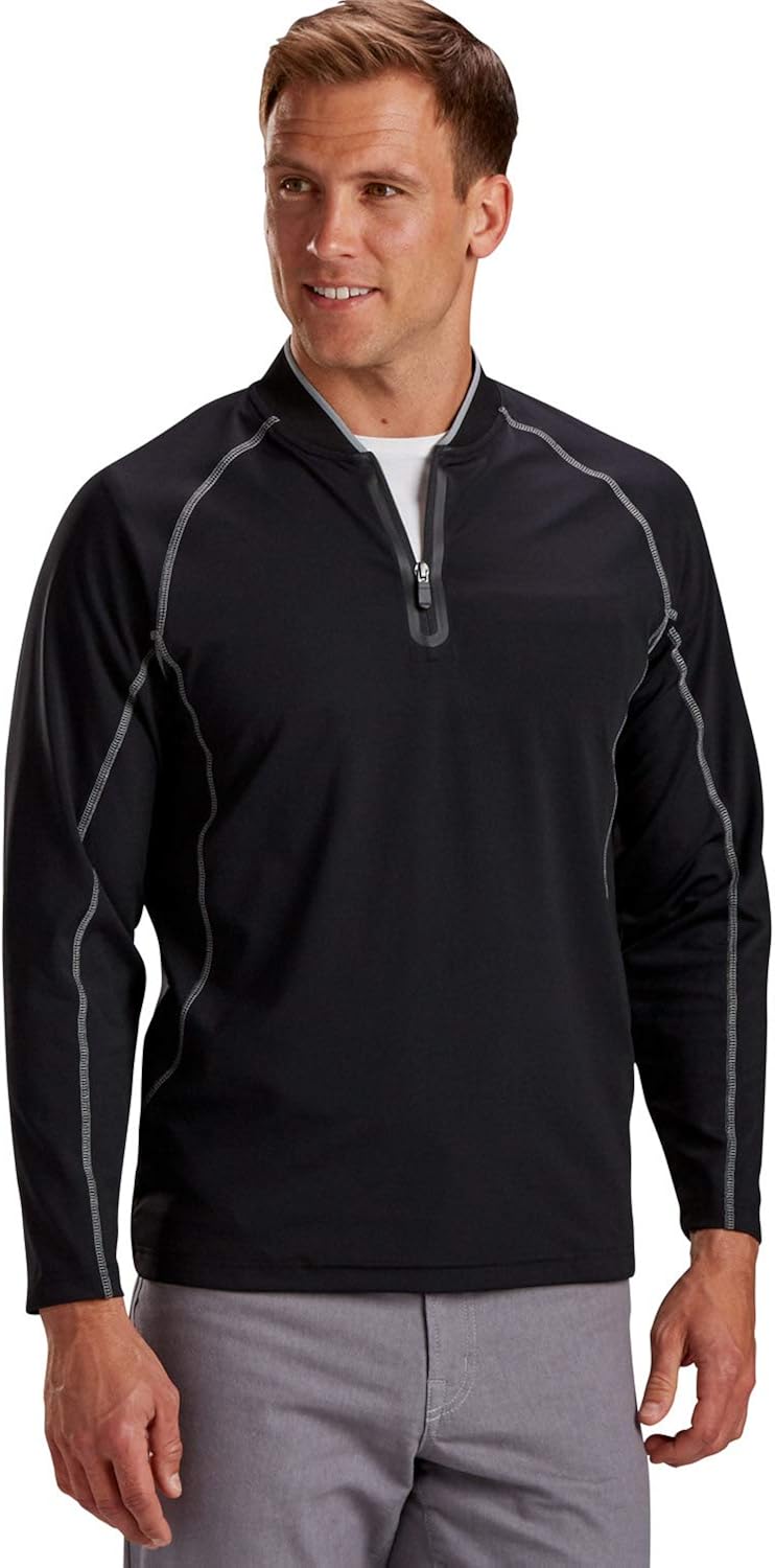 RULE 18 Tech F1 1/4 Zip Pullover Long Sleeve Golf Pullover for Men