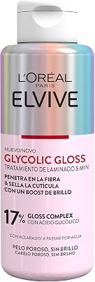 L'oréal paris elvive treatment 5 min glycolic gloss com ácido glicólico para cabelos macios e brilhantes