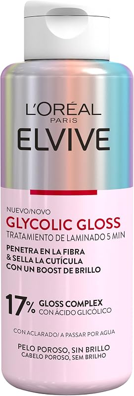 L'Oréal Paris Elvive Glycolic Gloss Tratamiento de Laminado, 200ml