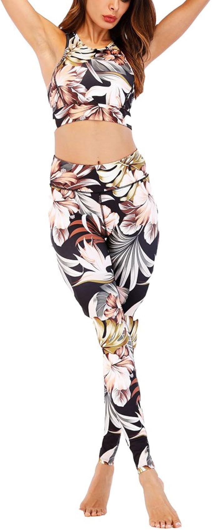 Amazon.com: Conjunto de 2 piezas de ropa de yoga para mujer ...