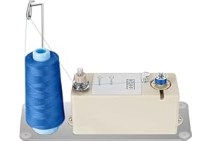 XBA Automatic Bobbin Winder for Sewing Machines - Portable, Electrical, Fast With Thread Guide, Spool Stand, Mounting Plate for Domestic and Industrial Use